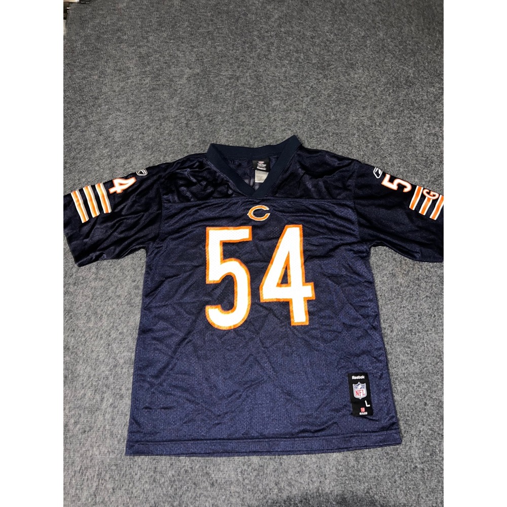 Reebok Chicago Bears Brian Urlacher 54 Jersey Kids Large 14-16 Navy Blue NFL